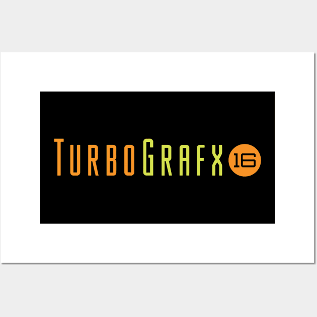 Turbografx logo long Wall Art by JamesCMarshall